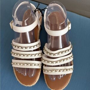 Liz Claiborne White Strappy Sandals